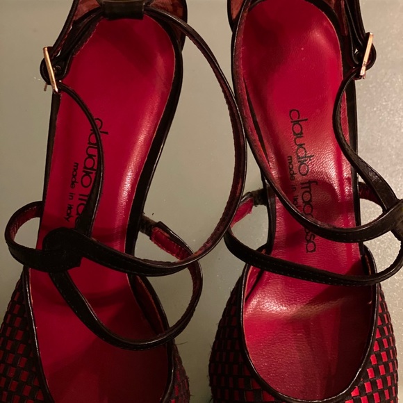 Claudio Fracassa Red & Black Heel - Picture 5 of 7